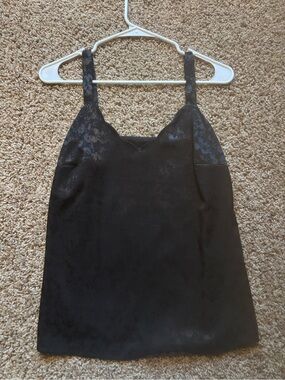 Colleen Lopez Black Floral Jacquard Cami